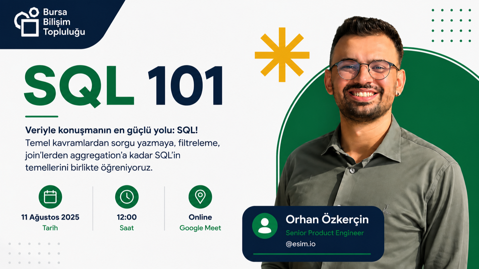 Orhan Özkerçin ile SQL 101